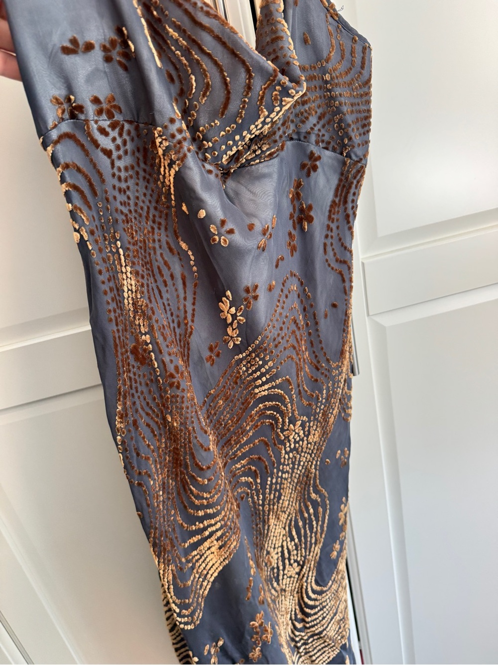 Vintage 90s ‘Events Australia’ Velvet Devoré Slip Dress - Picture 5 of 9